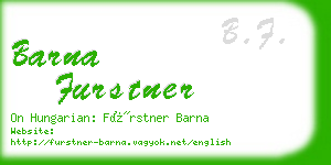 barna furstner business card